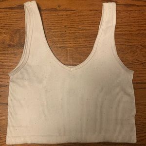 White ribbed tank top